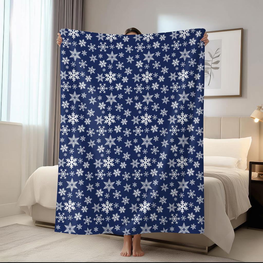 Christmas Printed Blanket Soft and Comfortable Skin Friendly Sofa Cover Blanket Christmas Decoration Suitable for All Seasons