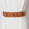 Women Skinny Elastic Belt Ladies Fashion Buckle Stretchy Wide Waist Belt for Dresses Flower Waistband Gift Cloth Accessory