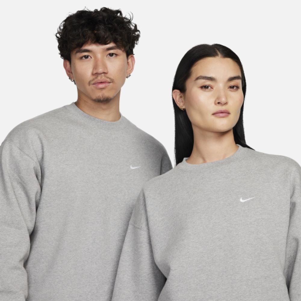 Nike Solo Swoosh Fleece Crew M   Dark Grey Heather White  Dx1362 063