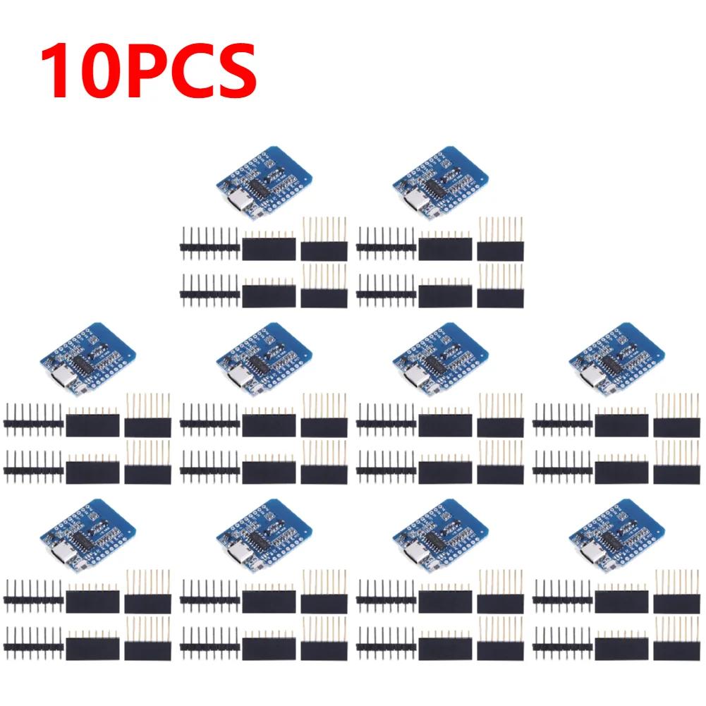 1-10pcs ESP8266 D1 Mini WIFI Development Board ESP-12F Wemos D1 Mini Nodemcu Lua Iot Board 3.3V Met Pins TYPE-C/Micro USB