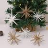 Gold Exploding Star Hanging Ornament Christmas Tree Pendants 2026 Christmas Home Decoration 2026 New Year Party Gifts