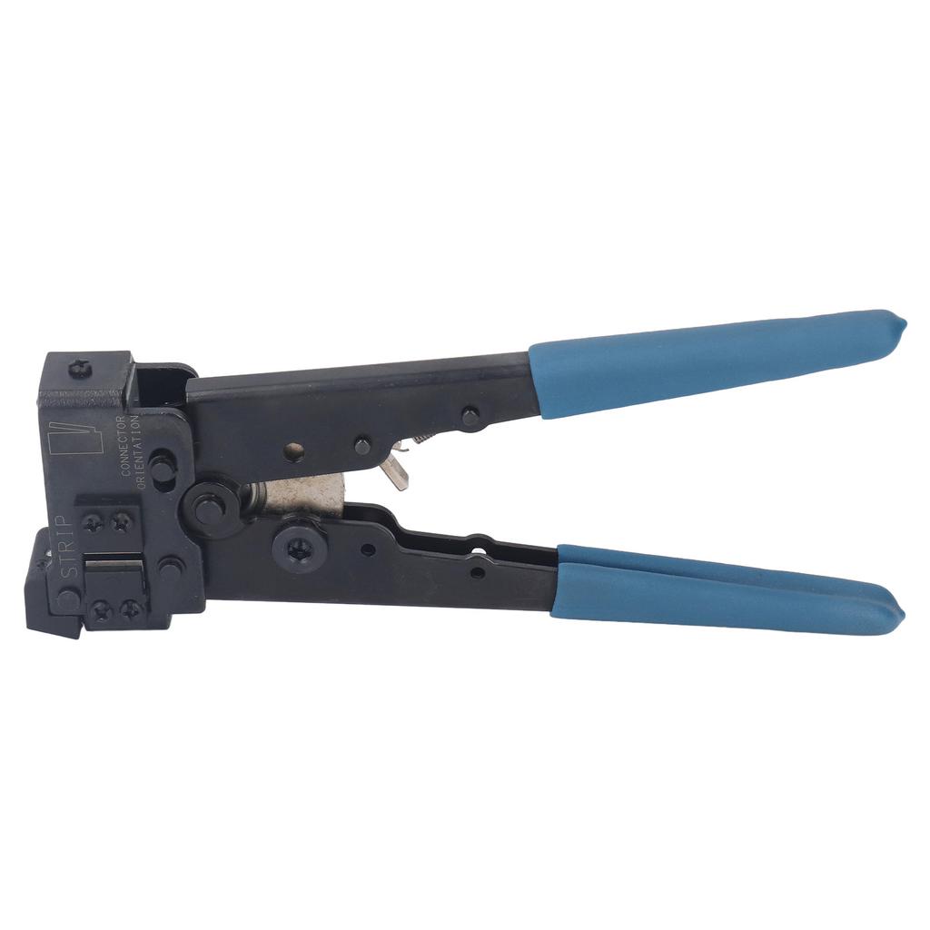 Network Crimper Carbon Steel Head Anti Slip Rubber Handle 8P Ratchet Structure RJ45 Crimping Tool