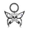 Skull Butterfly Necklace S925 Sterling Silver Necklace Pendant Men and Women Personality Halloween Dark Wind