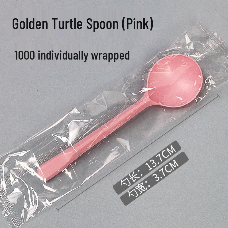 Individually Wrapped Thickened Plastic Disposable Soup & Dessert Spoon