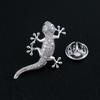 Fashion Gecko Zircon-Inlaid Men's & Women's High-Grade Brooch Corsage with Anti-Exposure Buckle