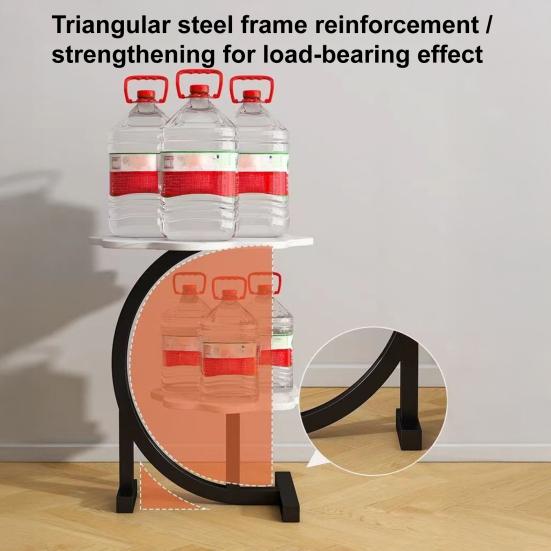 C-shaped Side Table with Flower Shape Tabletop Office Living Room Bedroom 45659