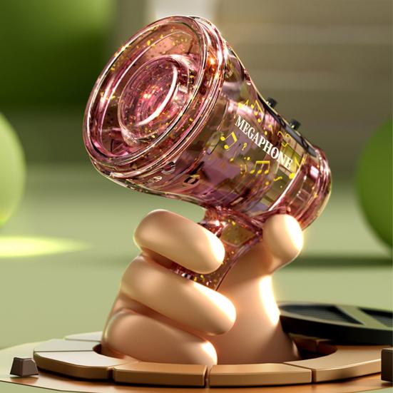 Mini roh klíčenka nahrávatelný ruční reproduktor hudební přehrávač taška přívěsky hračka měnič hlasu pro večírky akce