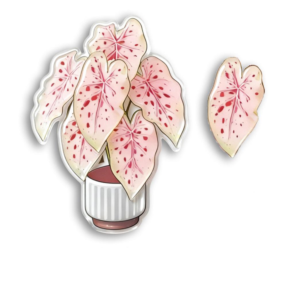 Acrylic Plant Leaf Refrigerator Magnet Rotatable Monstera Leaf Refrigerator Magnet Simulation Decorative Magnet Gift for Friends