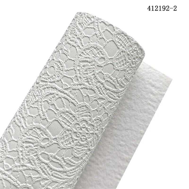 1 Yard Flower Textured Embossed Faux Leather Roll Synthetic Fabric for DIY Handmade Projects Leather Bows Jewlery Making