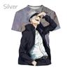 Japonské anime Jujutsu Kaisen 3D potisk tričko Harajuku pánské/dámské ležérní tričko s krátkým rukávem streetové cool