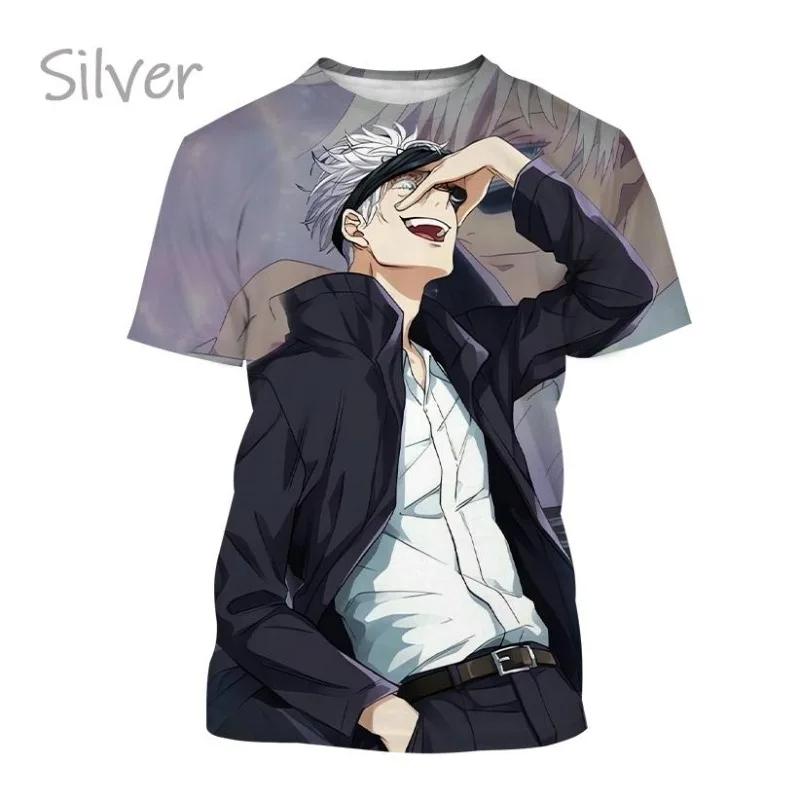 Japonské anime Jujutsu Kaisen 3D potisk tričko Harajuku pánské/dámské ležérní tričko s krátkým rukávem streetové cool