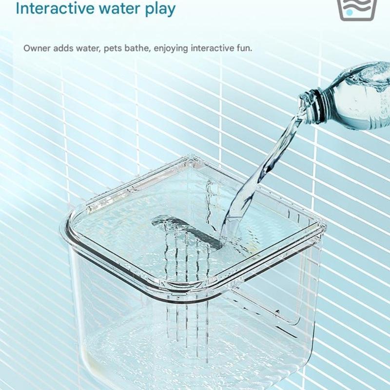Automatic Feeding System Bird Feeder Hanging Design Prevents Food Spillage For Bird Cages Transparent ABS Durable