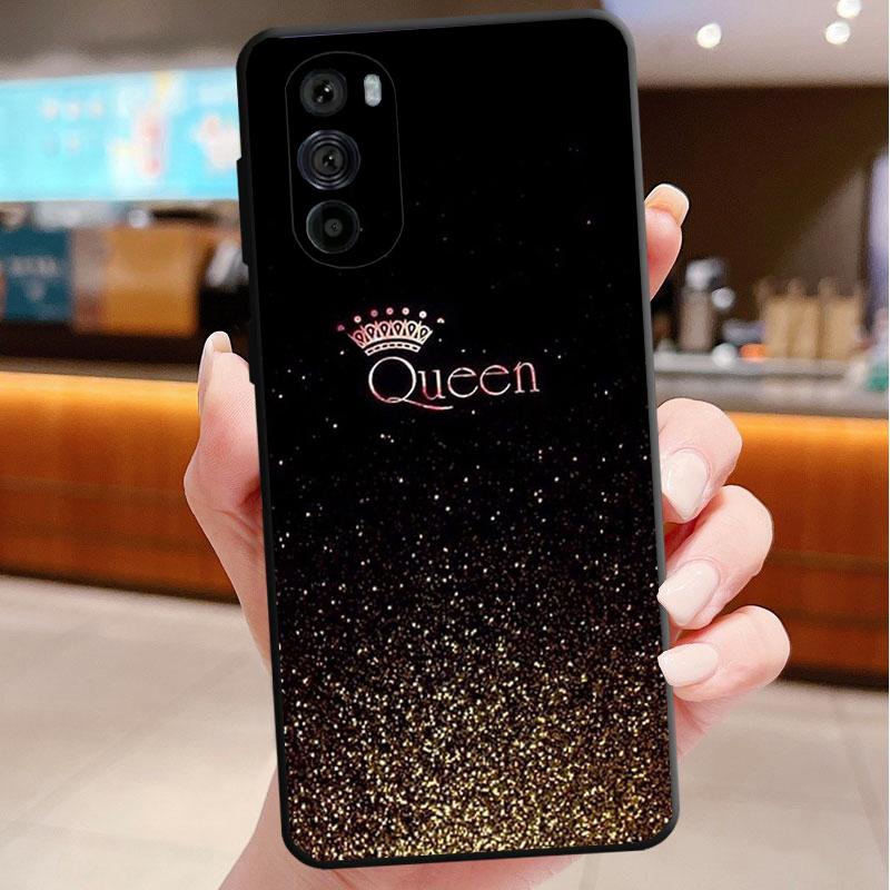 Phone Case For Motorola Edge 50 40 Pro 60 50 40 30 Ultra Neo Fusion Moto G85 G72 G53 G54 G84 G13 G32 King Queen Crown