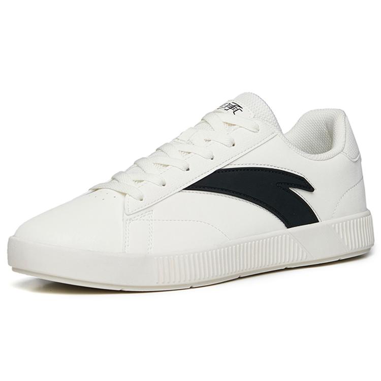 New Anta Low Top Skateboard Shoes Men's White Black 112258066-1