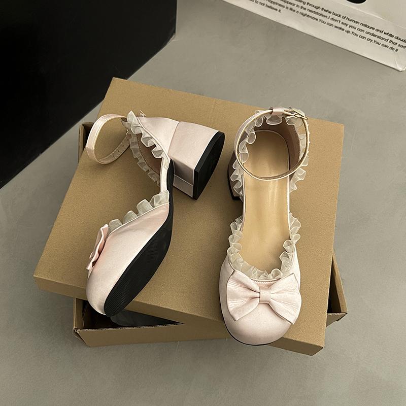 Новые модные туфли-лодочки на толстом высоком каблуке — фото 3