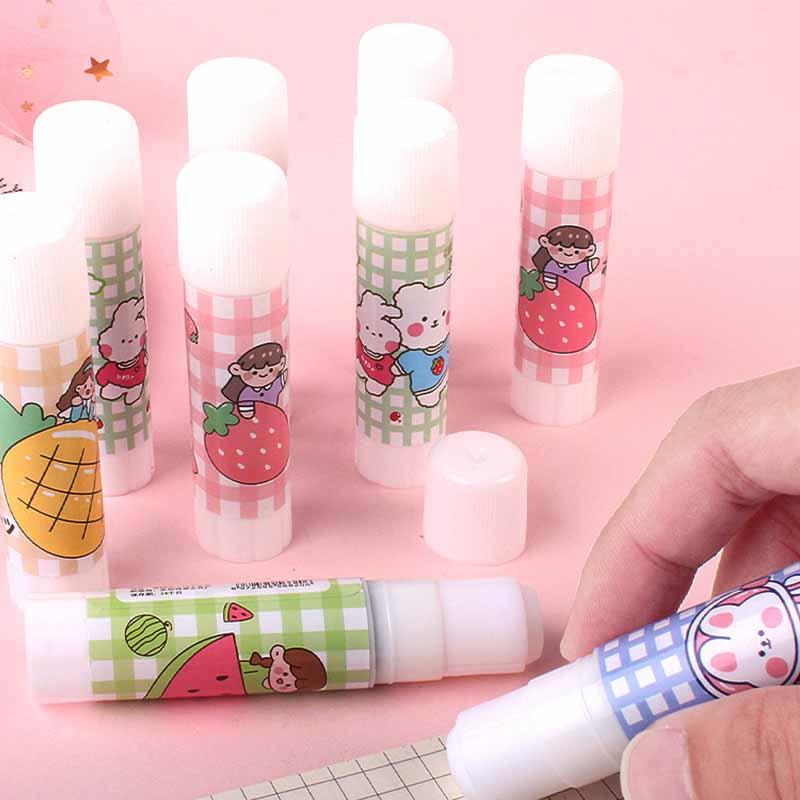 Cartoon Glue Stick for Students Kids High Viscosity Solid Adhesive Strong Bond Fun Stationery School & Office & Home Supplies