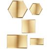 Nordic Geometric Gold Tray Metal Storage Tray Food Fruit Jewelry Dish Plate Desktop Makeup Organizer Home Party Decoration Trays