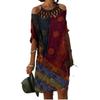 GMXIA Women's Fashion Summer Spring 2/1 Sleeve O-Neck Casual Dresses