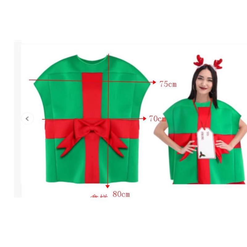 

Новая рождественская фестивальная подарочная коробка для вечеринки, взрослый женский костюм для выступления One Size