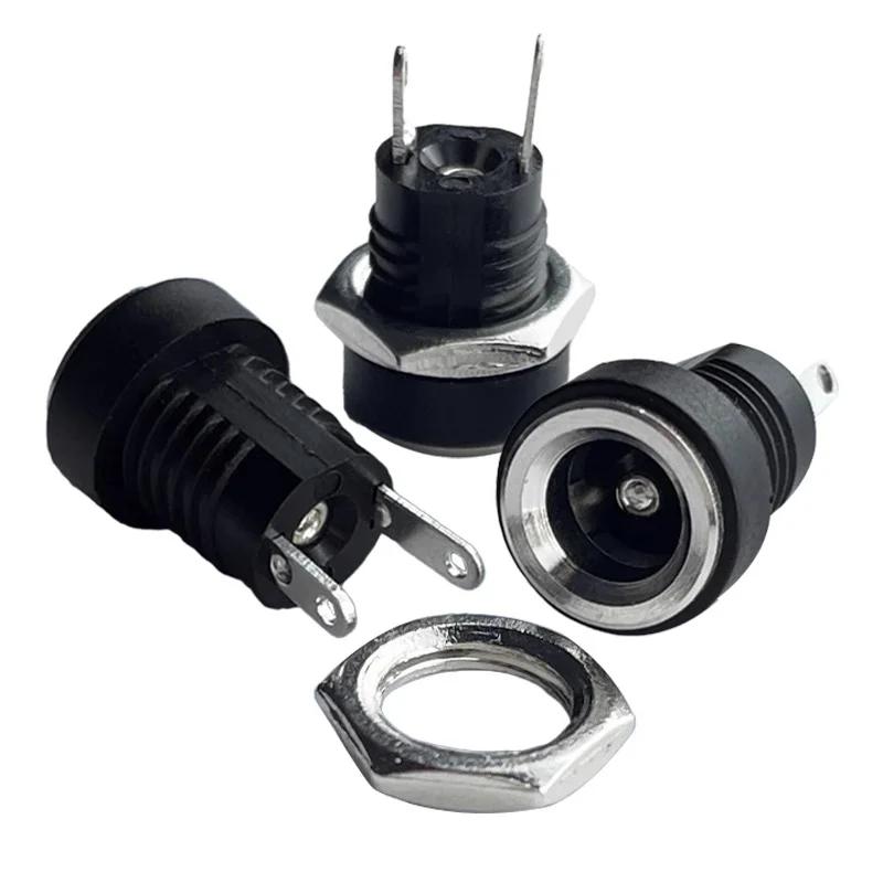 10/50PCS 2 Pin DC022B 5.5 X 2.1mm 3.5x1.3 Mm DC Power Jack Supply Socket DC Female Panel Mount Connector Plug Adapter 5.5*2.5MM