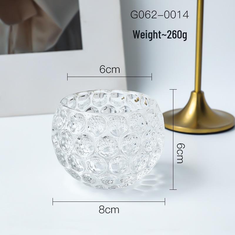 Nordic Glass Candlestick - Elegant Tea Light Holder for Weddings & Home Decor