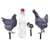 Stake Rooster Hen Chicken Sculpture Yard Garden Animal Statue Figurine Stakes Decoration Acrylic Backyard Lawn Sign Ornament