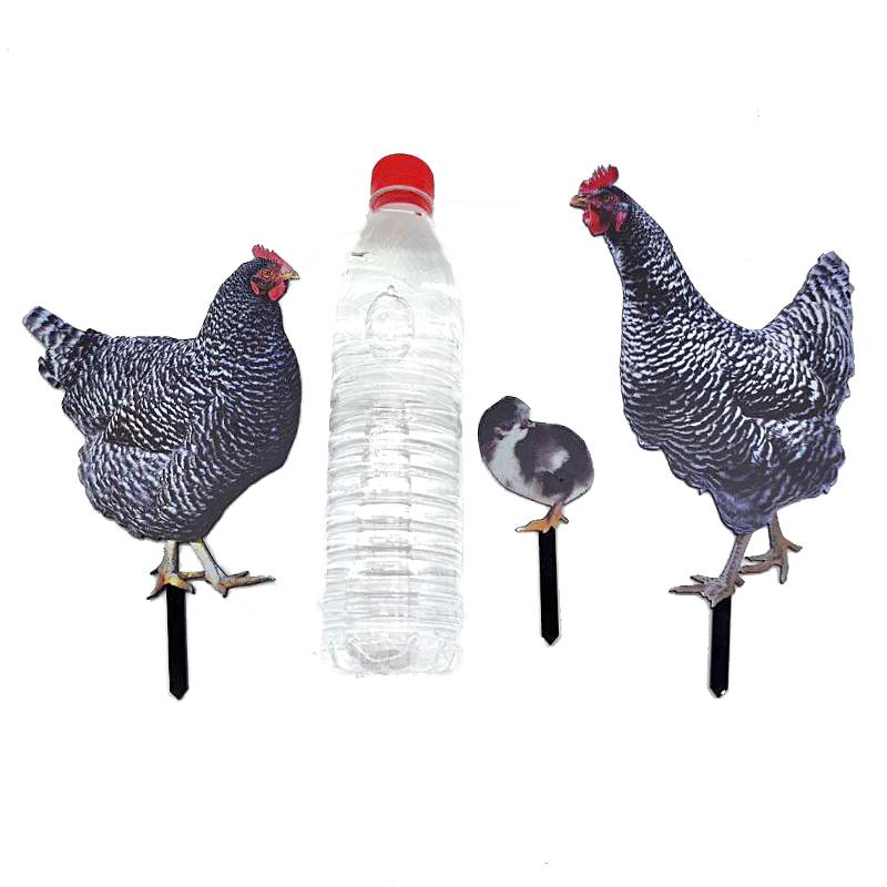Stake Rooster Hen Chicken Sculpture Yard Garden Animal Statue Figurine Stakes Decoration Acrylic Backyard Lawn Sign Ornament