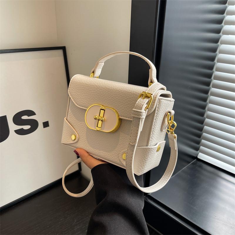 Stylish And Exquisite All-match Small Square Bag With High Quality Feel White