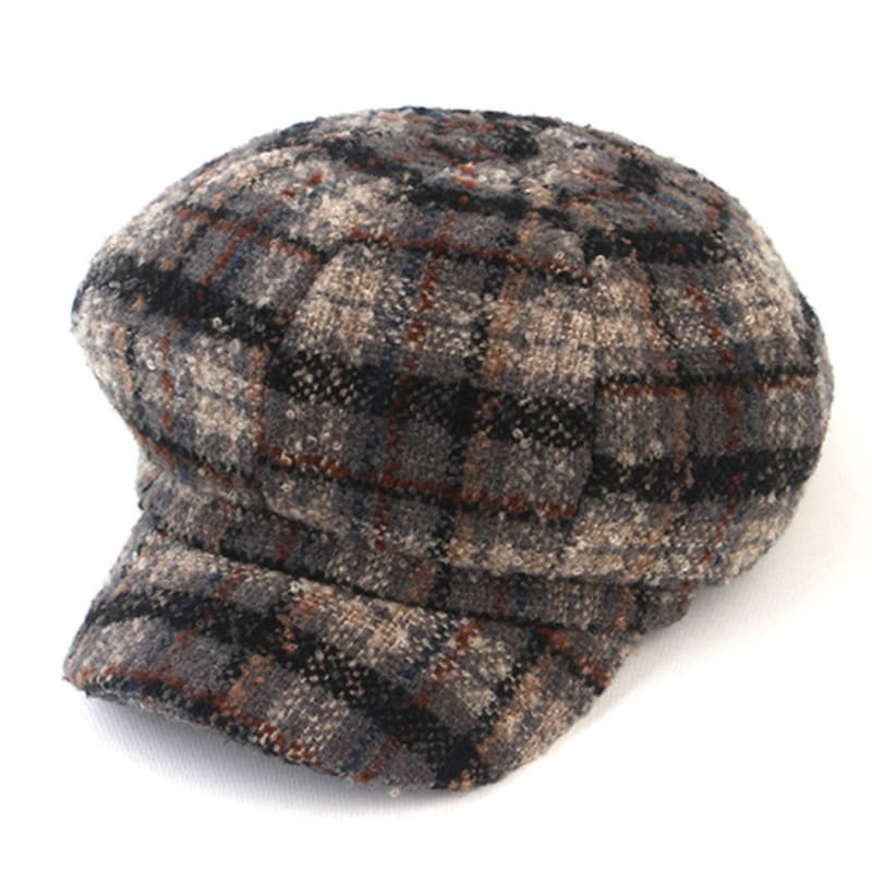 Universal chemistry Brit Check Gray Newsboy Cap
