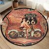 ROUTE66 Round Area Rug,Carpet Rug for Living Room Bedroom Sofa Playroom Decor,Non-slip Floor Mat