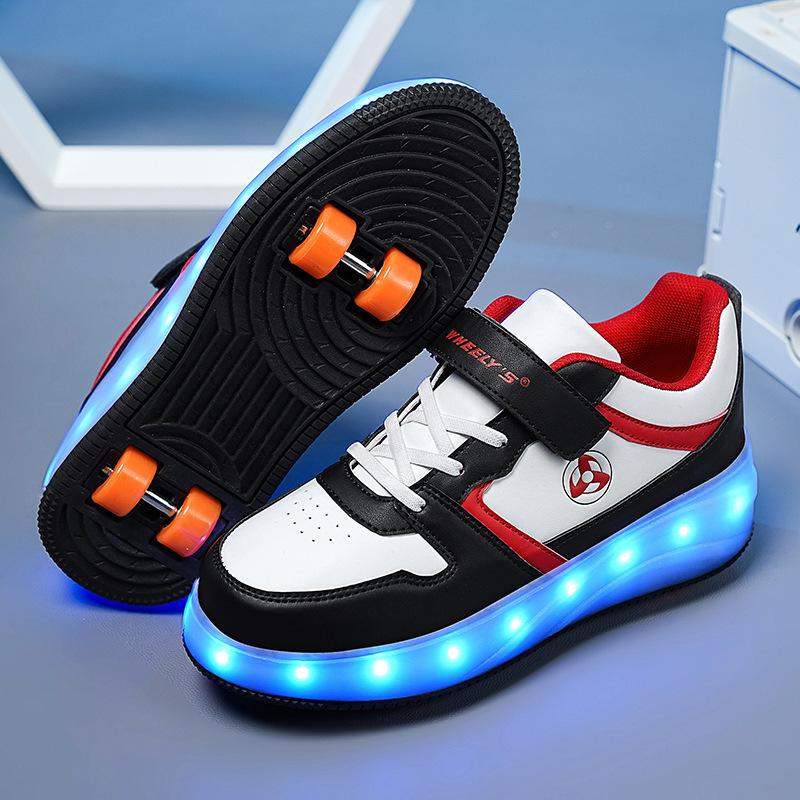 LED Light-Up Roller Shoes Skates for Kids and Adults 35