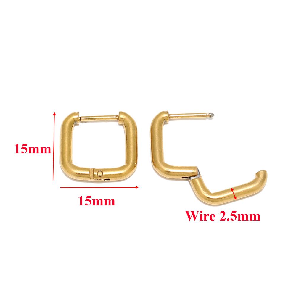 10pcs 304 Stainless Steel Heart Hoop Earrings Wholesale Triangle Women Earring Men Punk Hiphop Gifts Huggie Fashion Jewelry DIY
