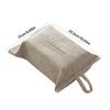 Elegant Fabric Tissue Box Cover with Hanging Rope Wall Mounted Napkin Dispenser Paper Towel Holder for Home and Office