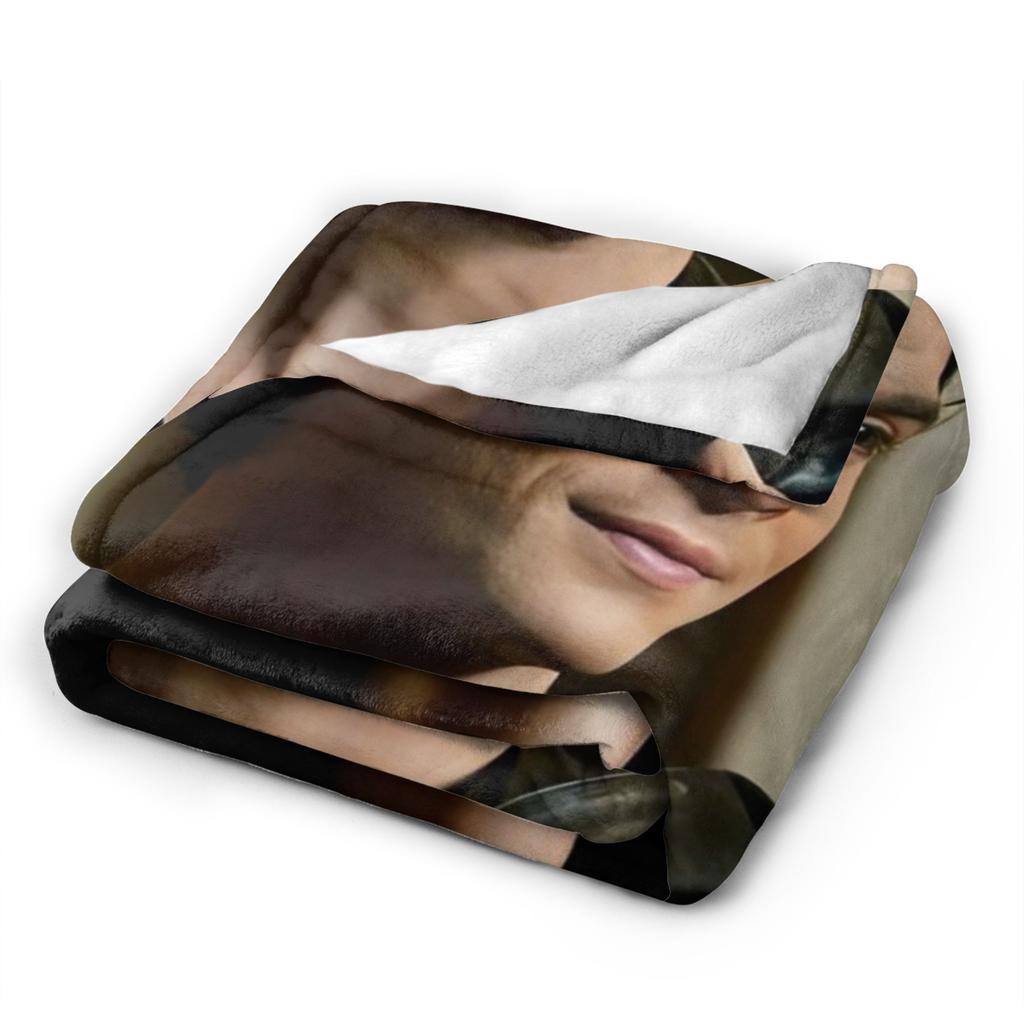 Damon Salvatore Blankets The Vampire Diaries Plush Funny Breathable Throw Blankets for Home Autumn/Winter