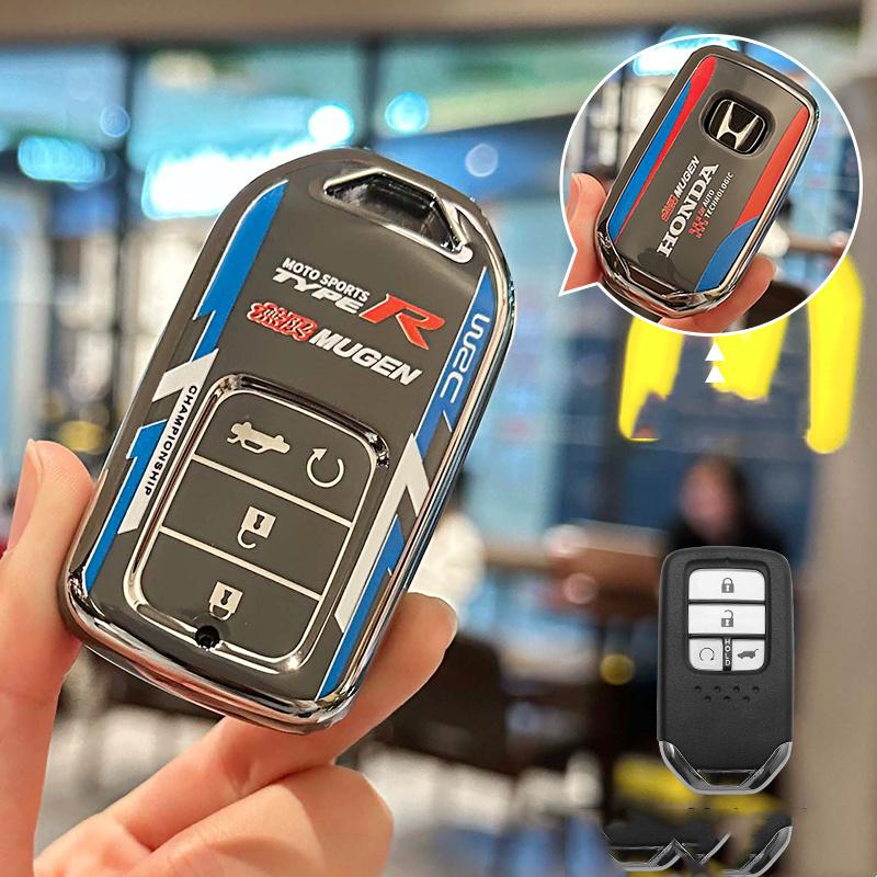 New TPU Car Key Cover Case Shell For Honda Vezel City Civic Jazz BRV BR-V HRV Accord EXL Crv Pilot Ridgeline Odyssey Grace Logo