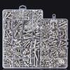 Metric Screw Nut Bolt Washer Set Fasteners Assortment Kit with Organizer Case M3/M4/M5/M6 Hardware Set for Home Repair Furniture