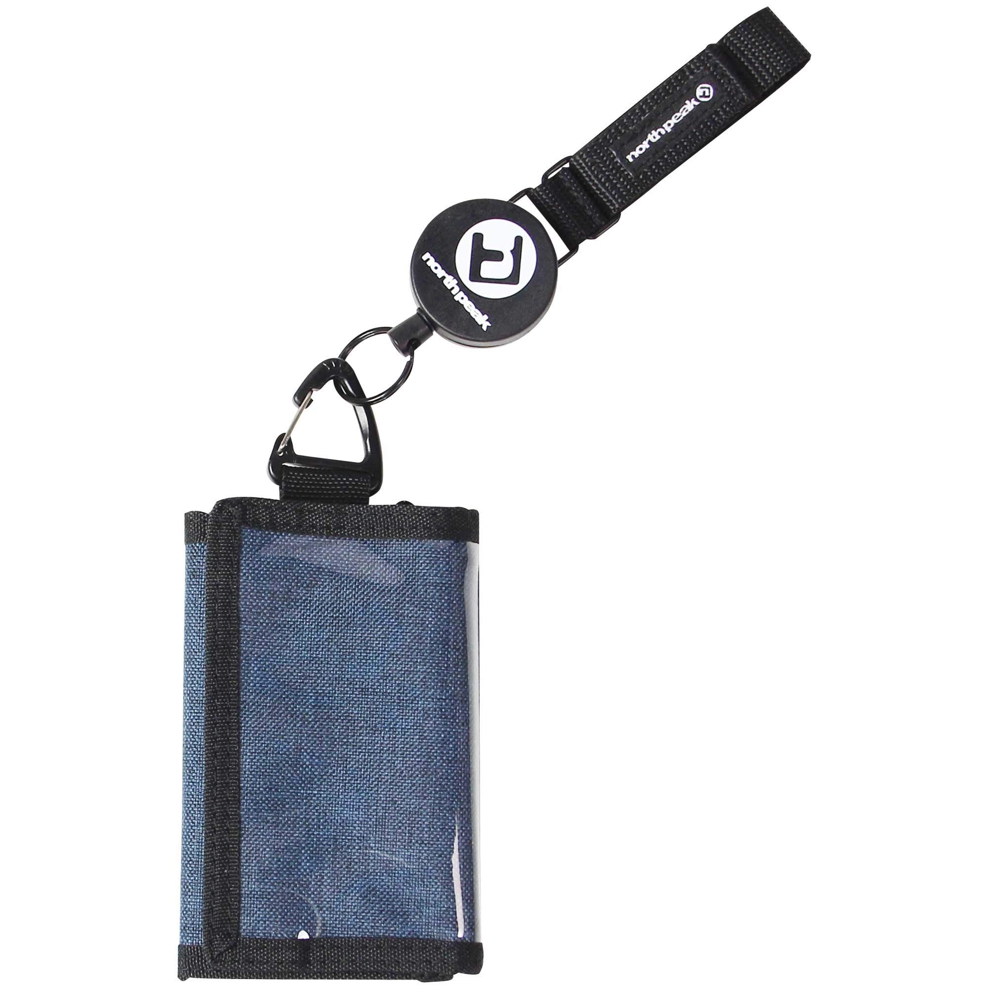 

North Peak Pass Case/Ticket Case/Lift Ticket Holder [Wallet Style with Carabiner and Auto Reel] NP-5403 MKNV