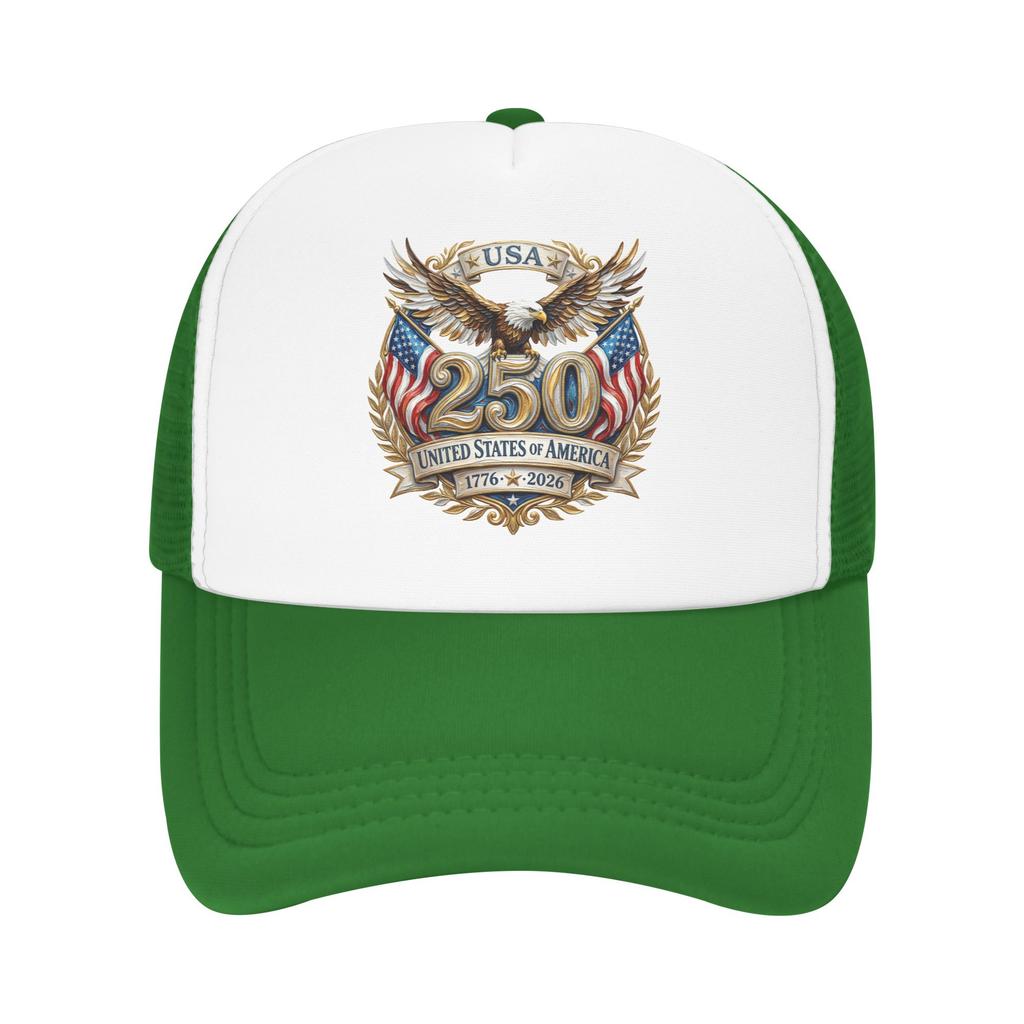 Years of Freedom Eagle Mesh Baseball Caps Unisex Sun Hat Independence Day Dad Hat Adjustable Summer Trucker Caps