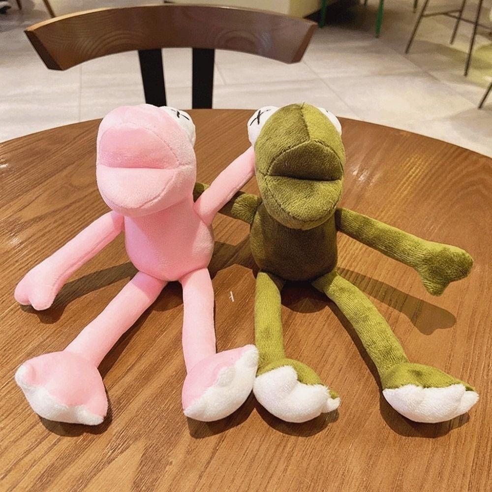 Ugly Cute Frog Backpack Pendant Soft Stuffed Plush Backpack Hanging Keychain Key Ring  Key Holder