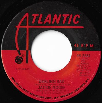 7inch Record JACKIE MOORE - Darling Baby / Something In A Look 452861 Atlantic 1972 US Soul/Funk Used