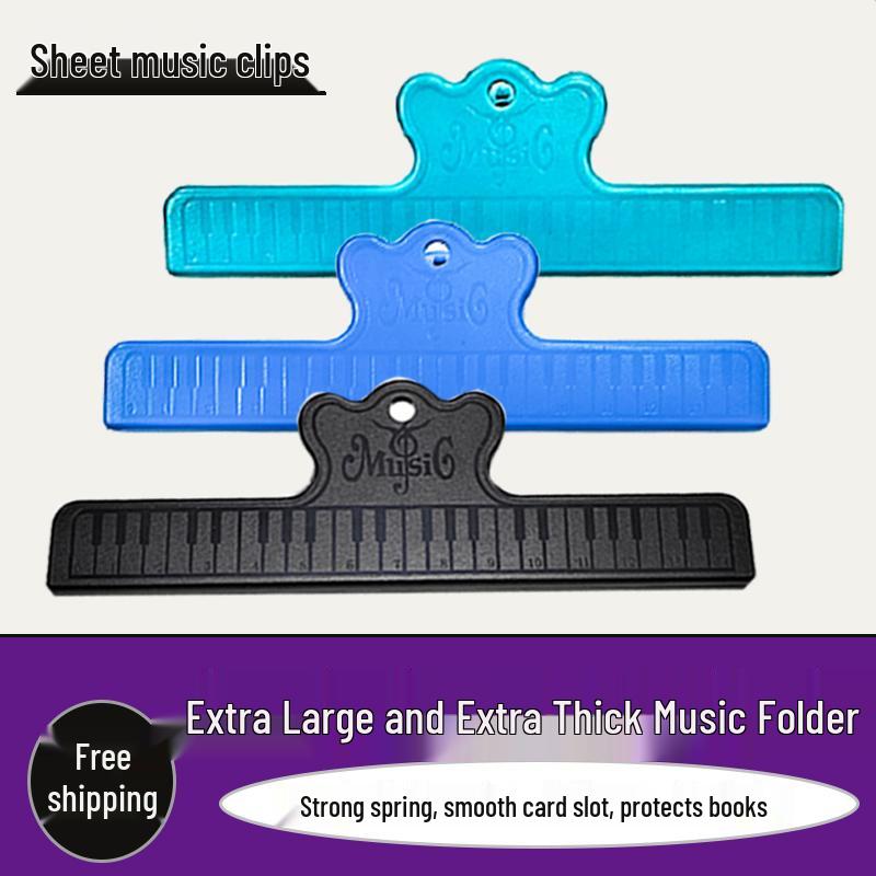 Piano & Guitar Sheet Music Holder with Clips for Songs & Sheets