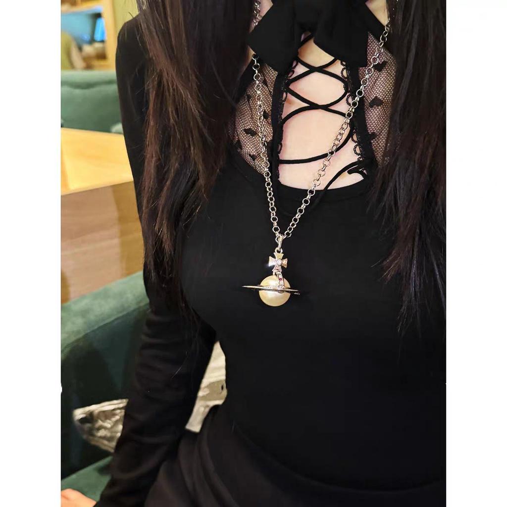 Grote Sprankelende Zirconia Driedimensionale Bol Hanger Ketting