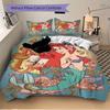 3pcs Disney Princess Ariel Mermaid Sea Life Friends Print Cover Set Ultra Soft, Breathable, and Comfortable Bedding with Stylish Design for Bedro
