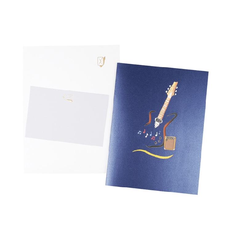 Stylish 3D Popup Guitar Card Fine Craftsmanship Special Gift Accessory for Parties Supplies and Festivities Decoration