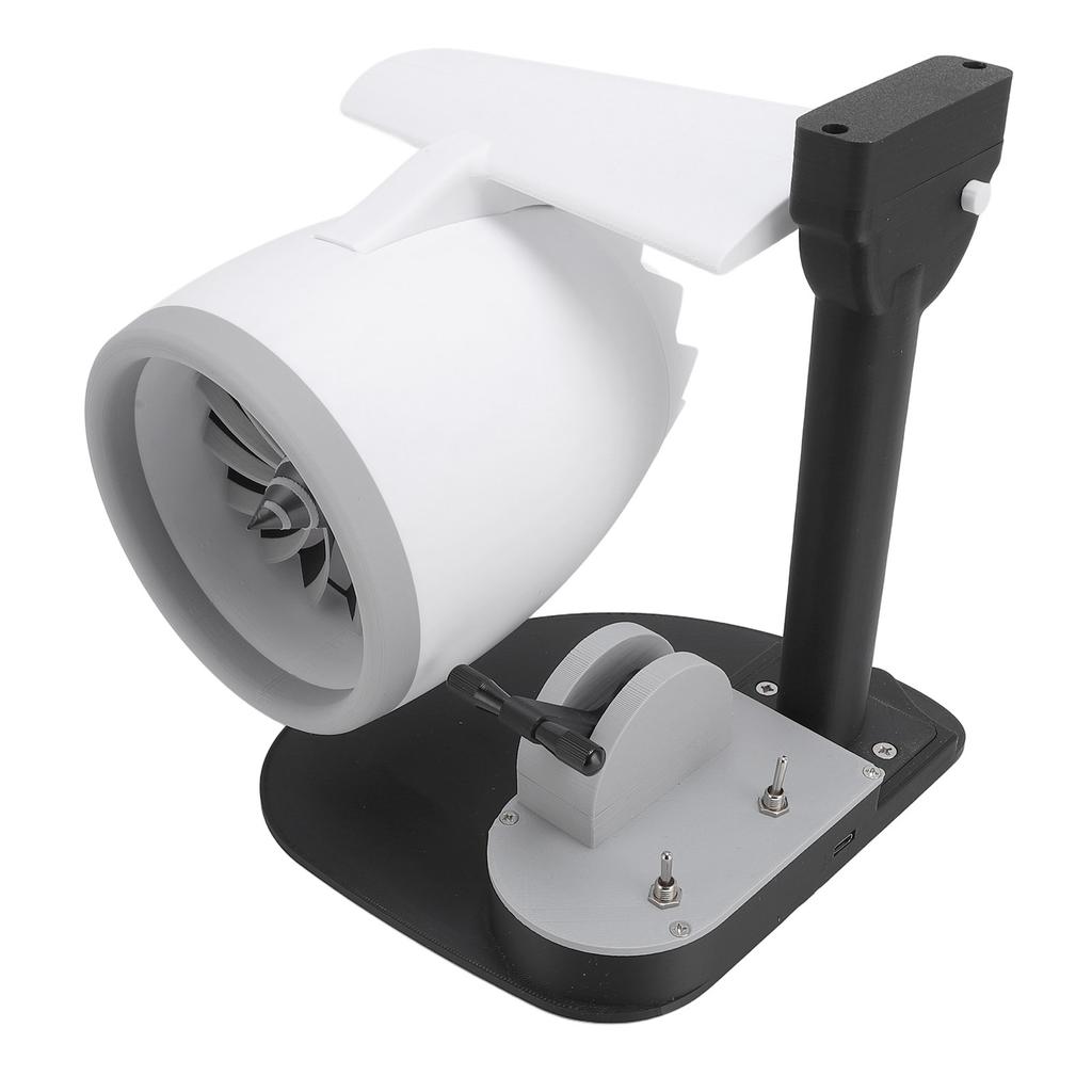 Desktop Fan with Red Tail Light Innovative Turbofan Engine Shape USB Turbo Cooling Fan Humidifier for Home