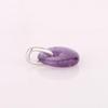 African Amethyst Donut Pendant 925 Sterling Silver Rhodium Plated Minimal Fine Jewelry Gift for Her