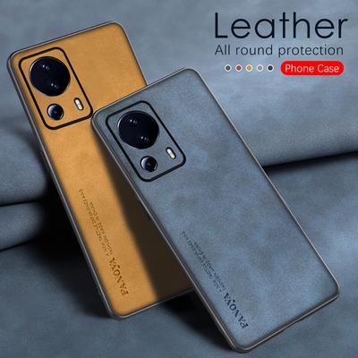 For Xiaomi 13 Lite 5G Case Lambskin Leather Soft Silicone Back Cover On Xiomi Mi 13 Lite 13Lite Light 5G Camera Shockproof Funda