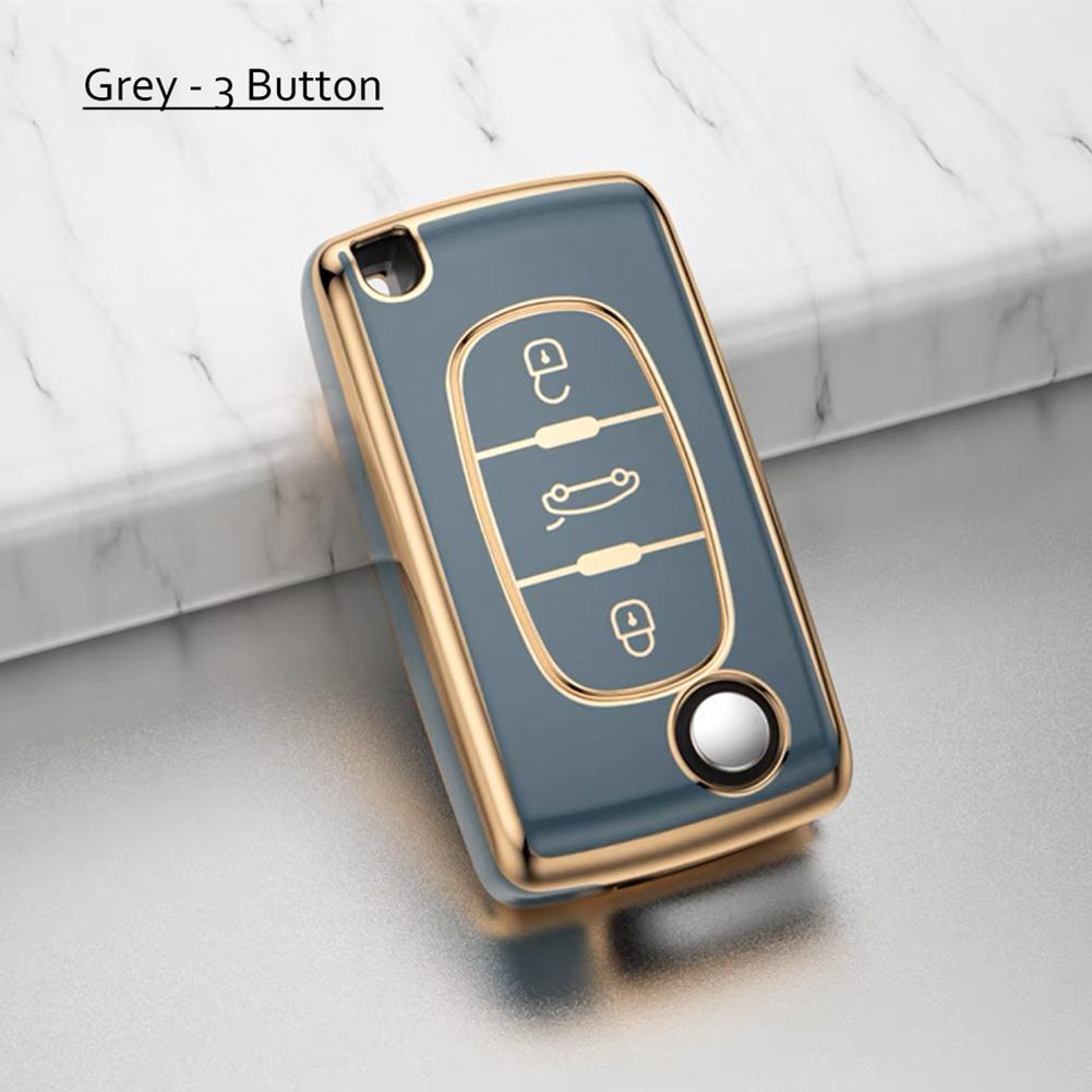 Placare TPU 2 3 butoane Carcasa pentru chei de la distanță pentru Peugeot 107 207 307 307S 308 407 607 pentru Citroen C2 C3 C4 C5 C6 C8