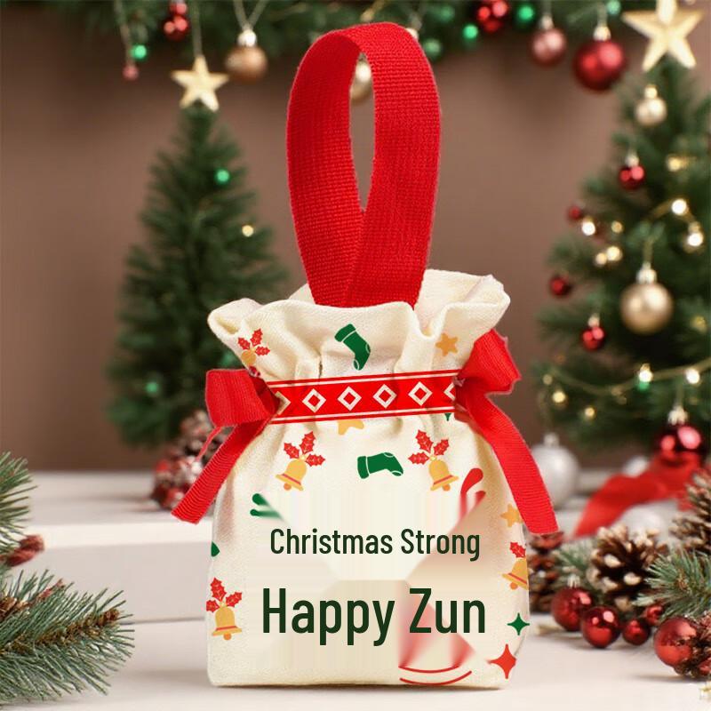 Рождественские подарочные пакеты с яблоками