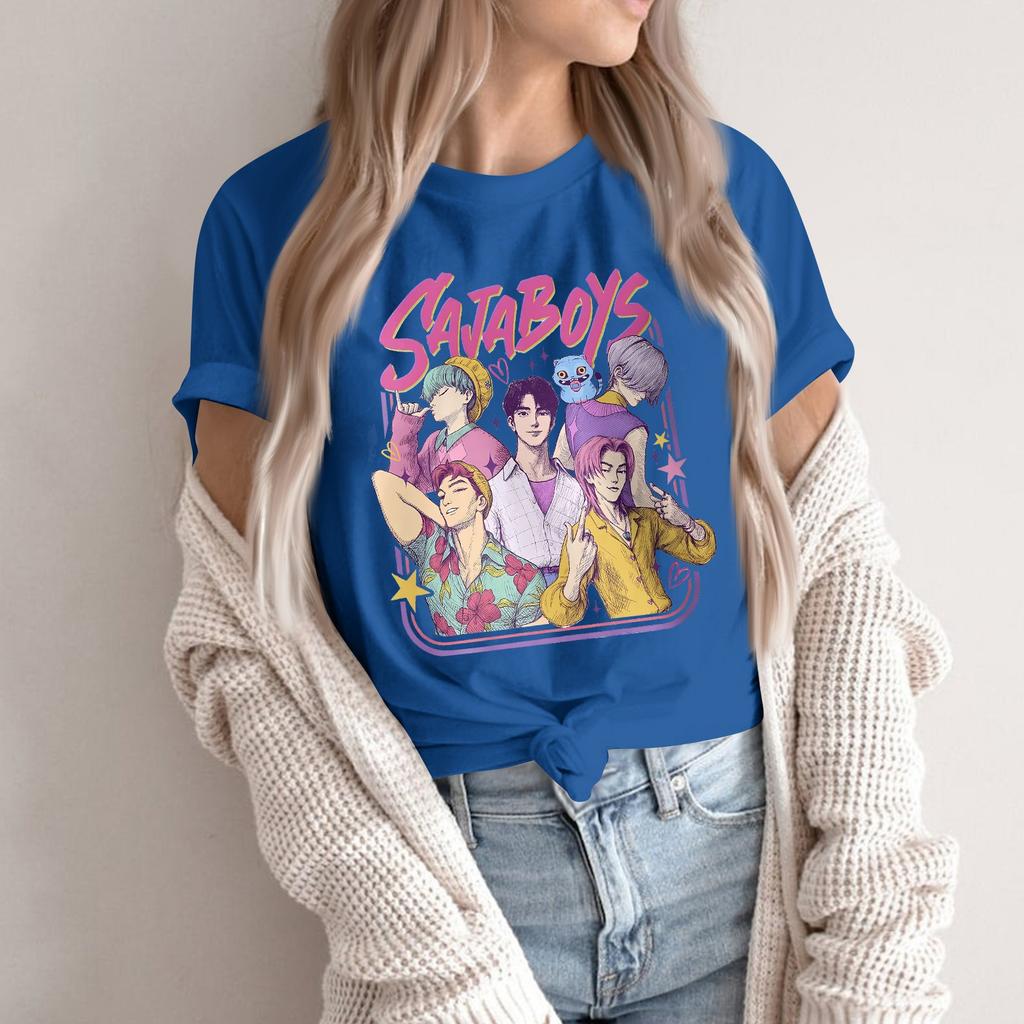 Women's Round Neck Short Sleeve T-shirt Casual Loose Top